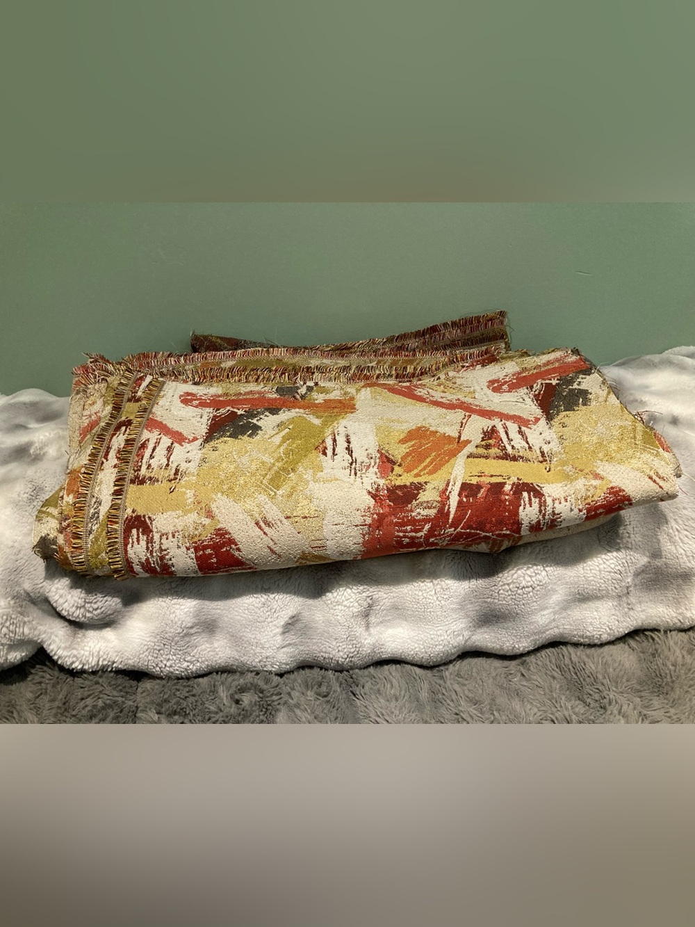 Abstract Upholstery Fabric Remnant
